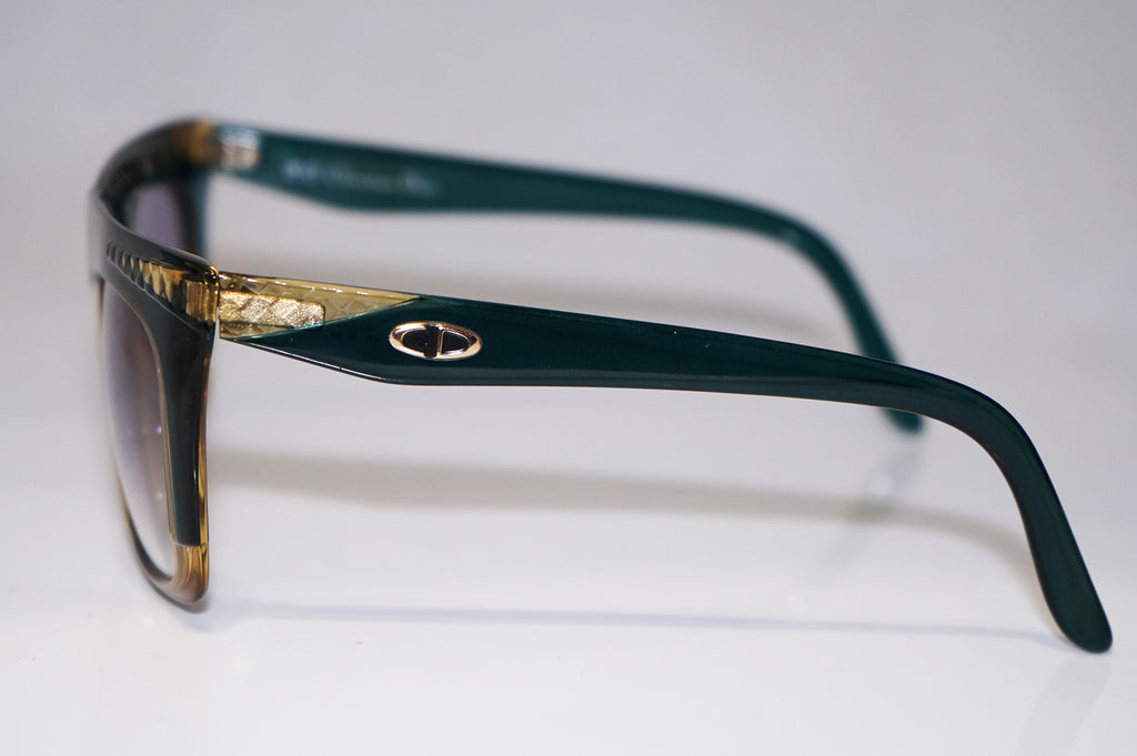 DIOR 1990 Vintage Mens Unisex Designer Sunglasses Green Square 2400 50 16325