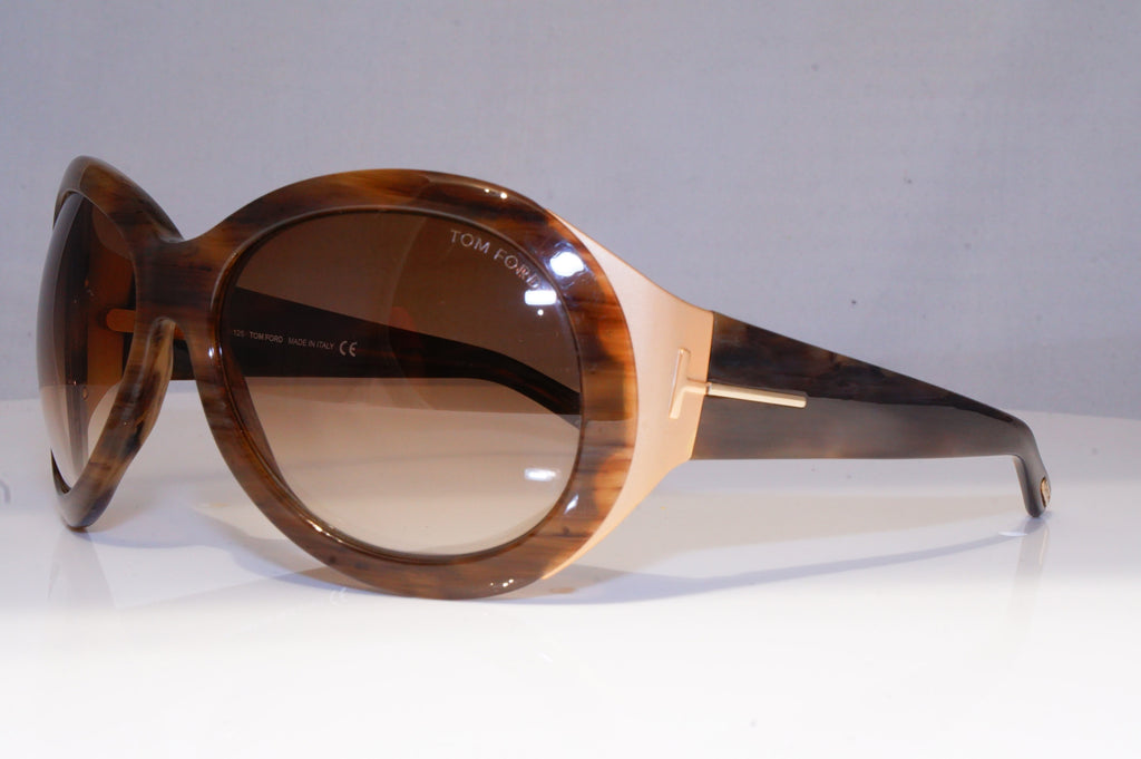 TOM FORD Womens Oversized Designer Sunglasses Brown Elizabeth TF27 376 19814