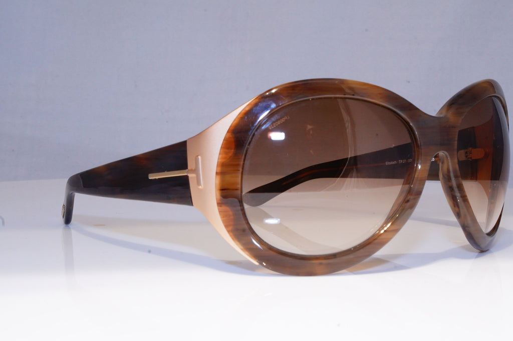 TOM FORD Womens Oversized Designer Sunglasses Brown Elizabeth TF27 376 19814