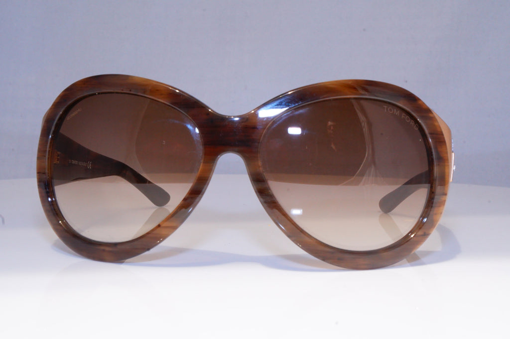 TOM FORD Womens Oversized Designer Sunglasses Brown Elizabeth TF27 376 19814