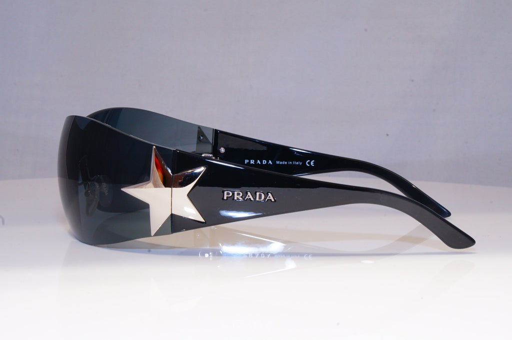 PRADA Mens Womens Designer Sunglasses Black Shield STAR SPR 72G 1BC-1A1 19806