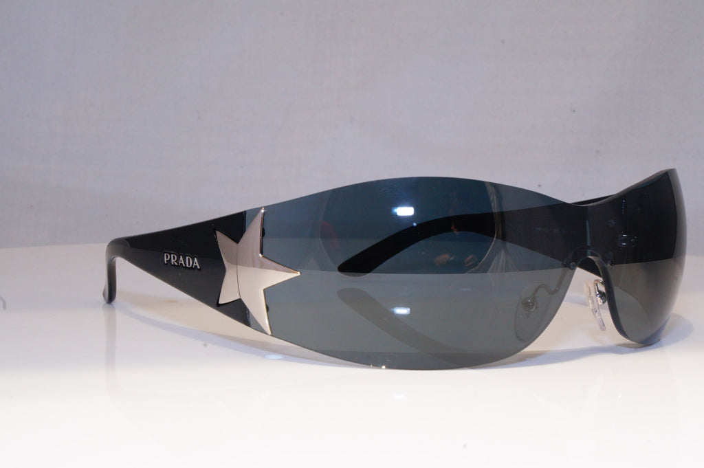 PRADA Mens Womens Designer Sunglasses Black Shield STAR SPR 72G 1BC-1A1 19806
