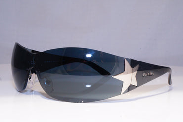 PRADA Mens Womens Designer Sunglasses Black Shield STAR SPR 72G 1BC-1A1 19806