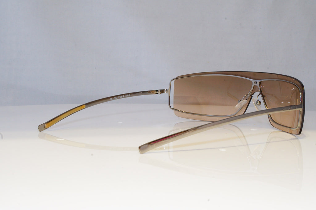GUCCI Womens Vintage 1990 Designer Sunglasses Silver Shield GG 1710 6LB16 20699