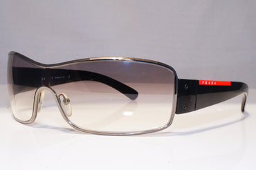 PRADA Mens Womens Vintage Designer Sunglasses Black Shield SPS 52E 5AV-5D1 21870