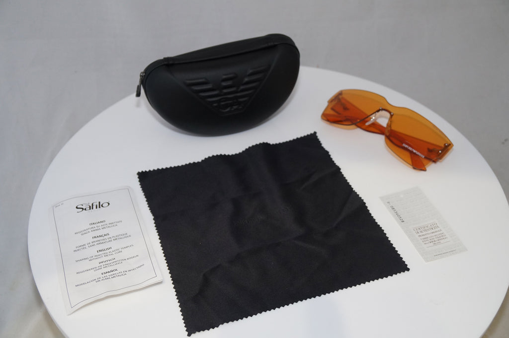 EMPORIO ARMANI Mens Womens Designer Sunglasses Shield AMBER EA 9894 MGZHQ 20873