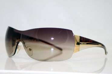 PRADA Boxed Mens Unisex Designer Sunglasses Brown Shield SPR 54G 5AK-2Z1 16292