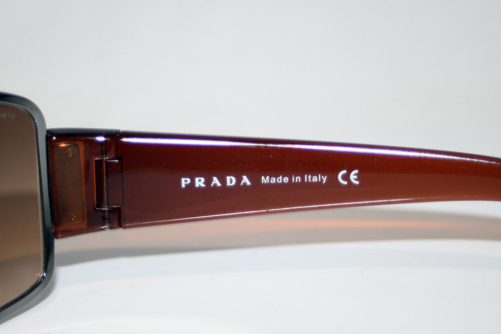 PRADA Mens Designer Sunglasses Brown Shield SPS 52E 5AV-6S1 14817