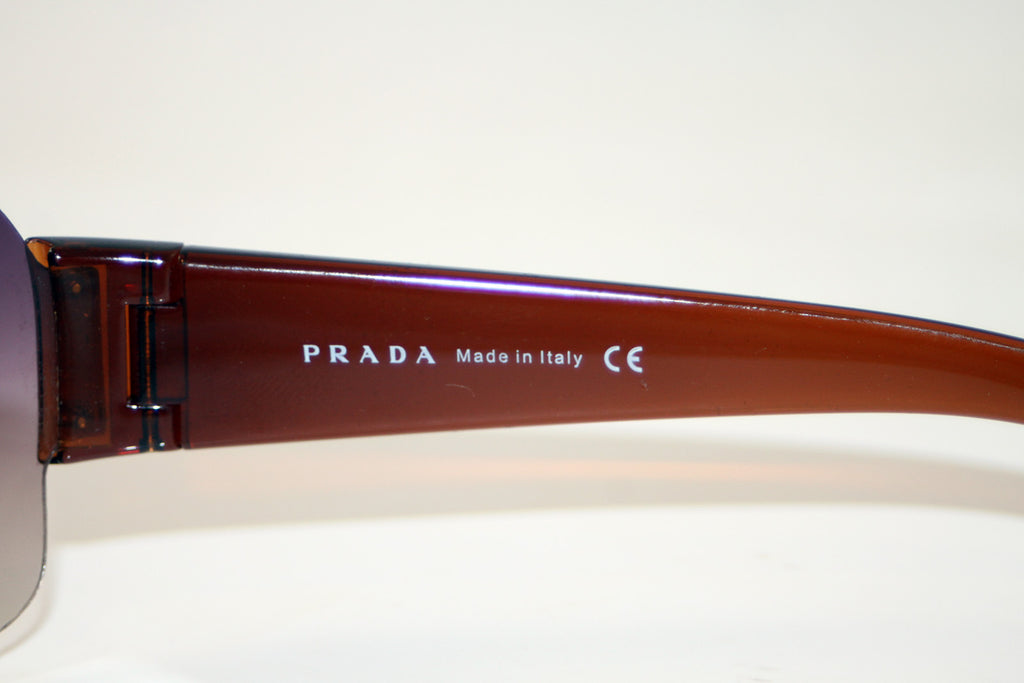 PRADA Mens Designer Sunglasses Brown Shield SPS 07F 4AN-6S1 14522