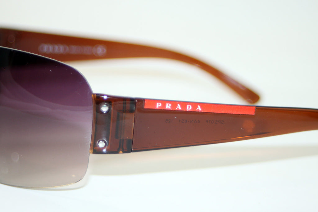 PRADA Mens Designer Sunglasses Brown Wrap SPS 54I 5AV-6S1 14491